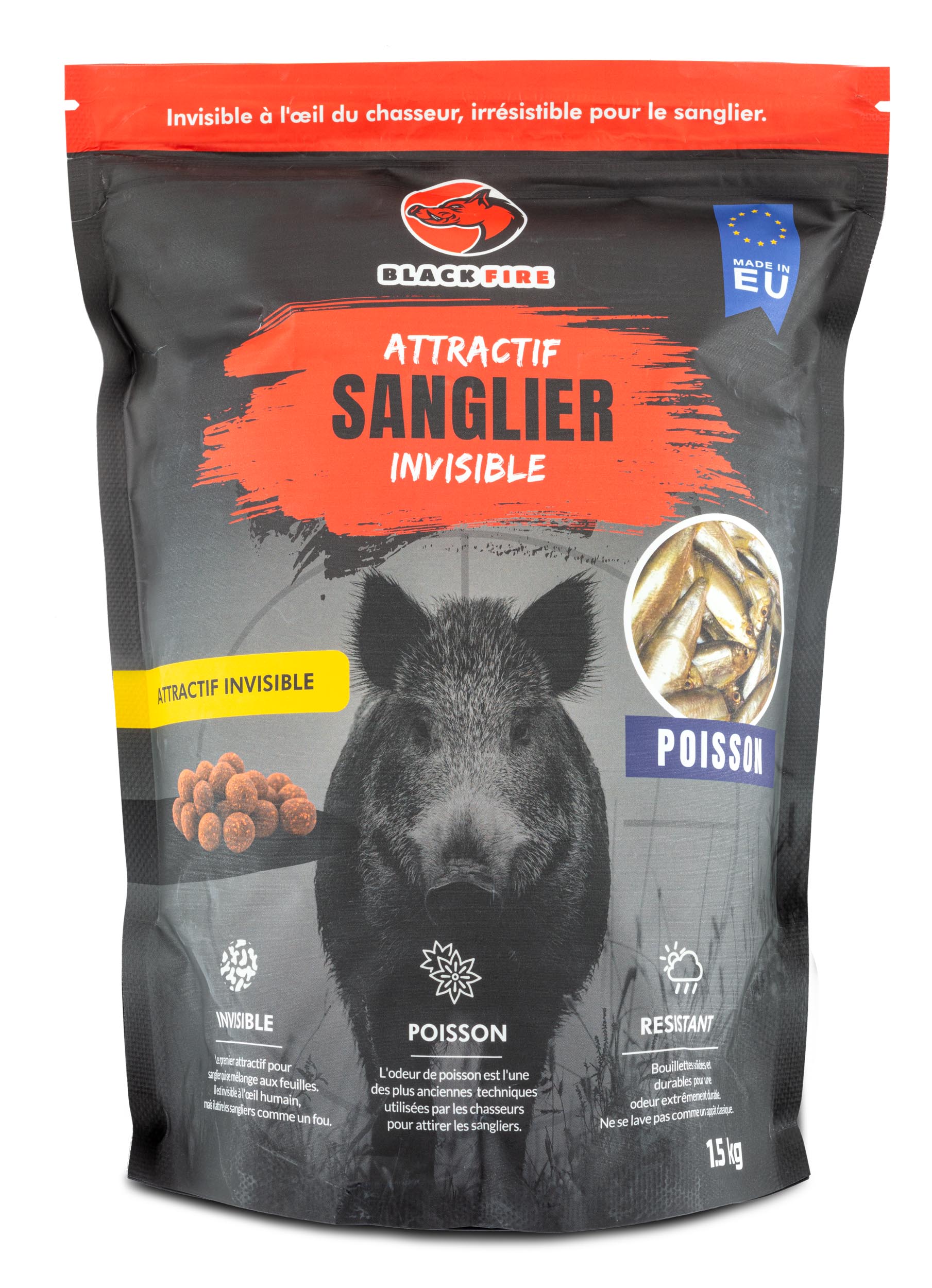 PACK 3 arômes - Attractif BLACK FIRE Invisible pour sanglier – Image 4