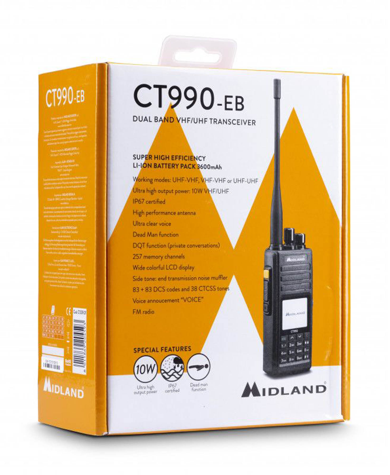 Radio Midland CT990-EB 10W Bi-Bande VHF/UHF – Image 5