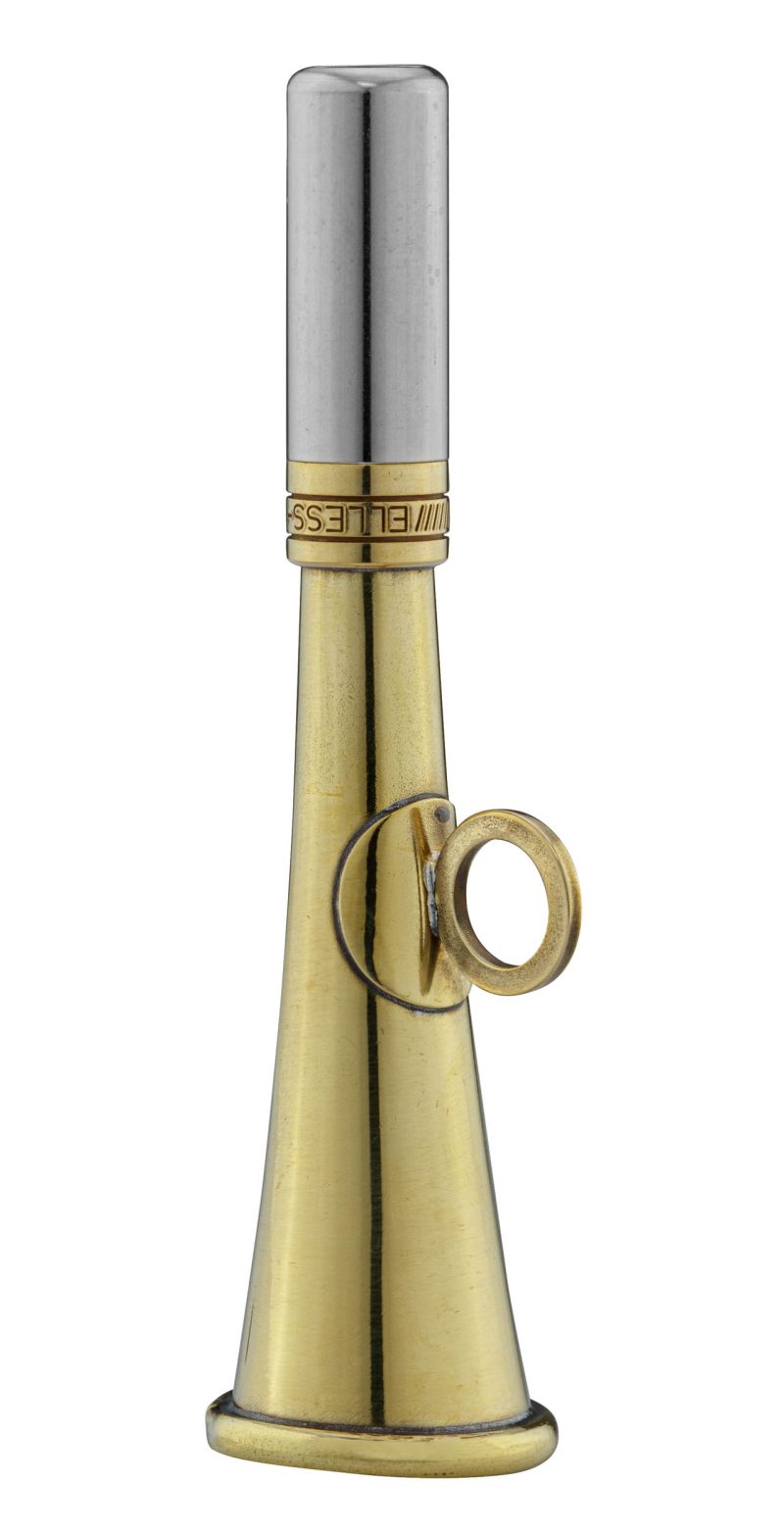 Corne de poche ronde 12 cm laiton poli - Elless