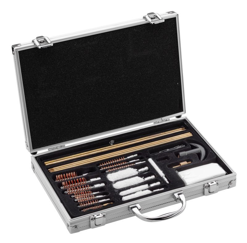 Coffret de nettoyage pour canons armes d'épaule et de poings (34 pièces)