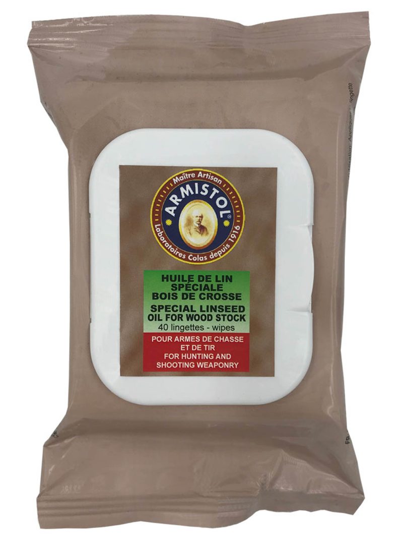 Paquet de 40 Lingettes huilées Armistol pour bois de crosse