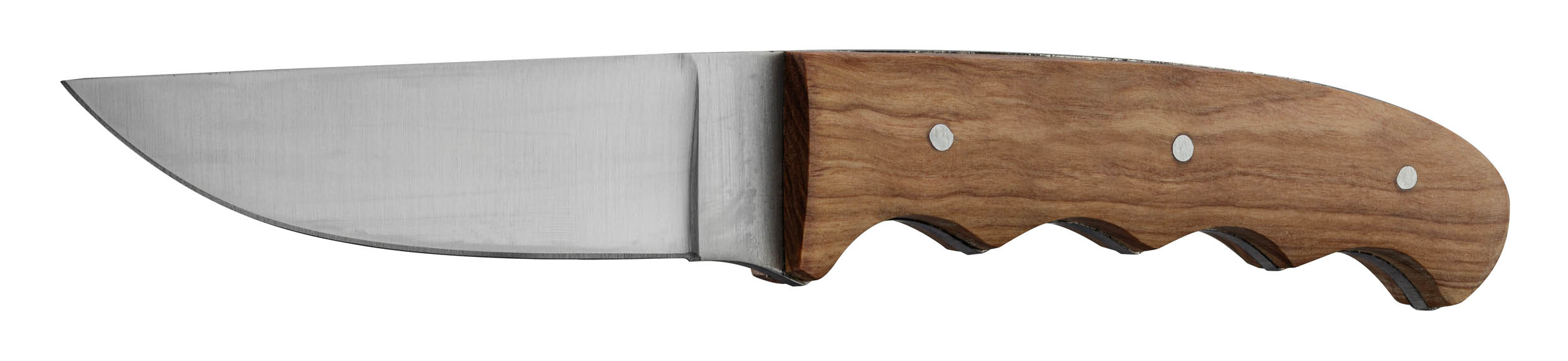Couteau manche platane avec gravure sanglier et fourreau en cuir – Image 5