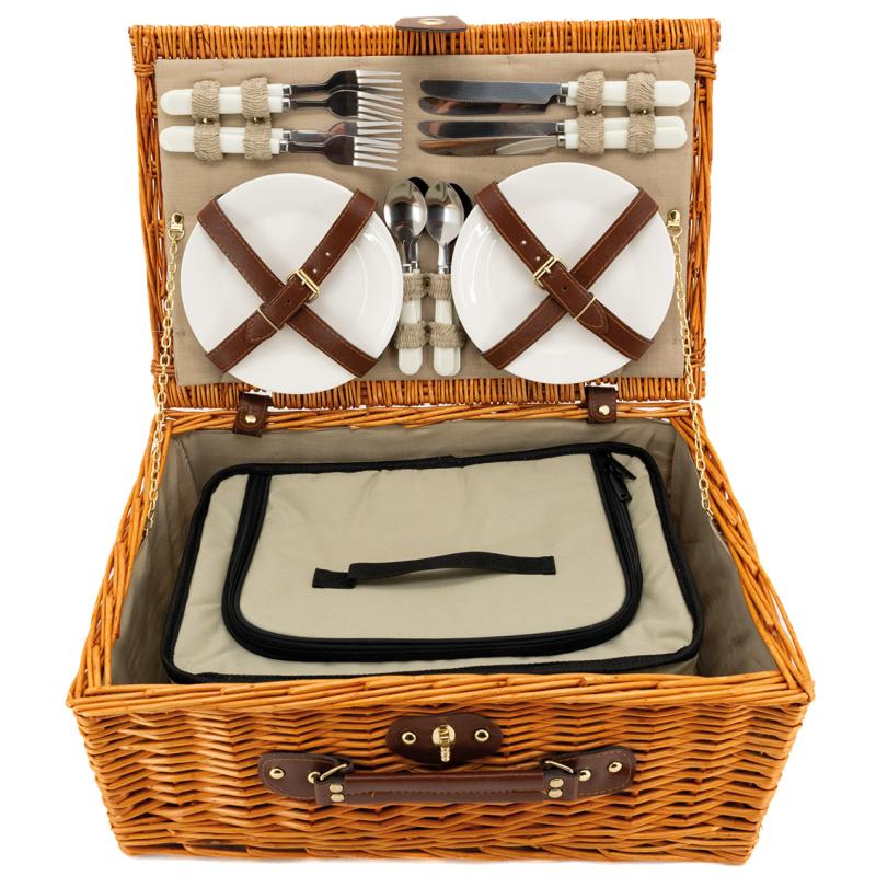 Valise pique-nique isotherme 4 personnes (porcelaine) – Image 4