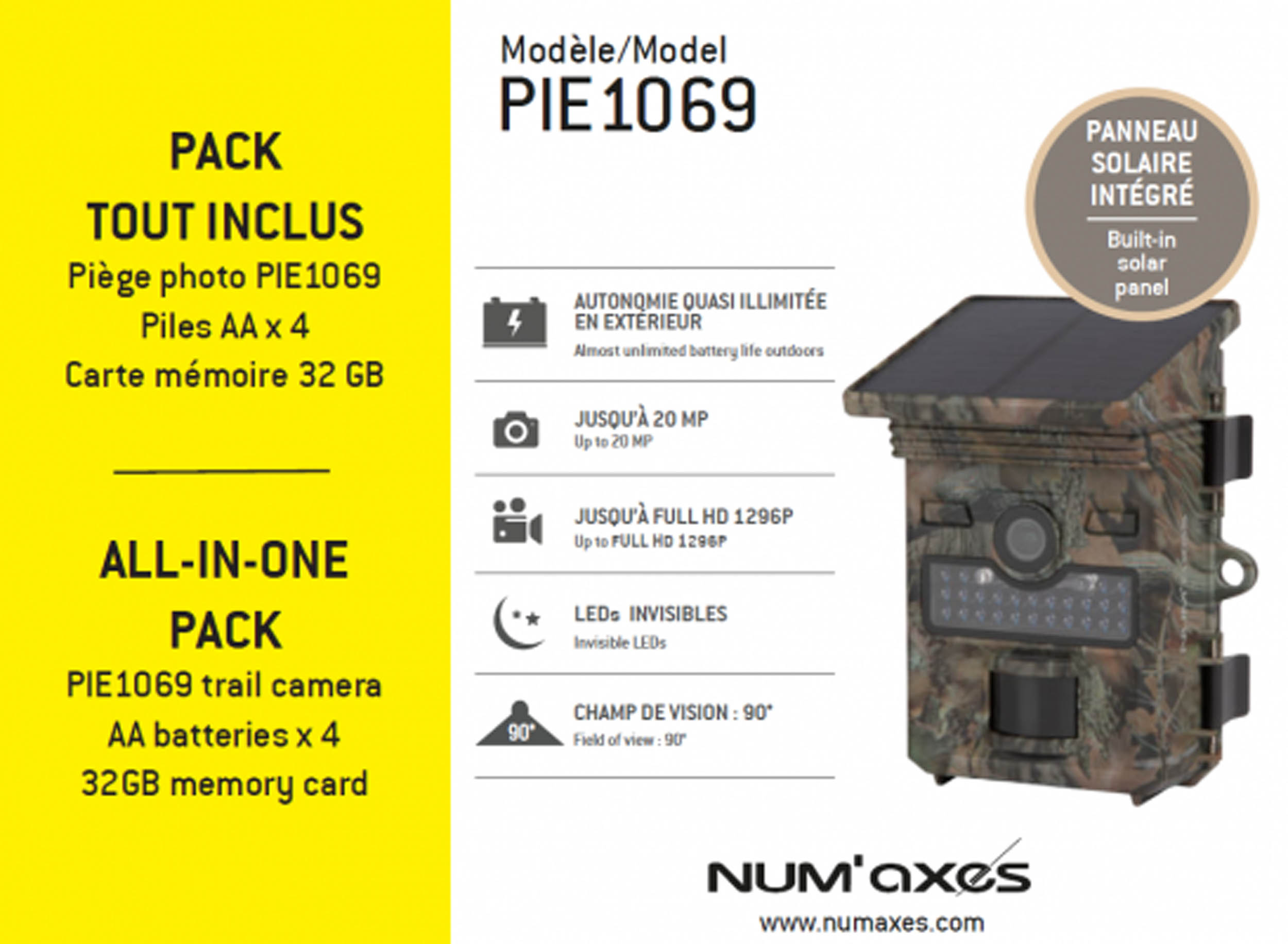 Num'Axes Pack piège photographique PIE1069 avec piles + carte SD – Image 10