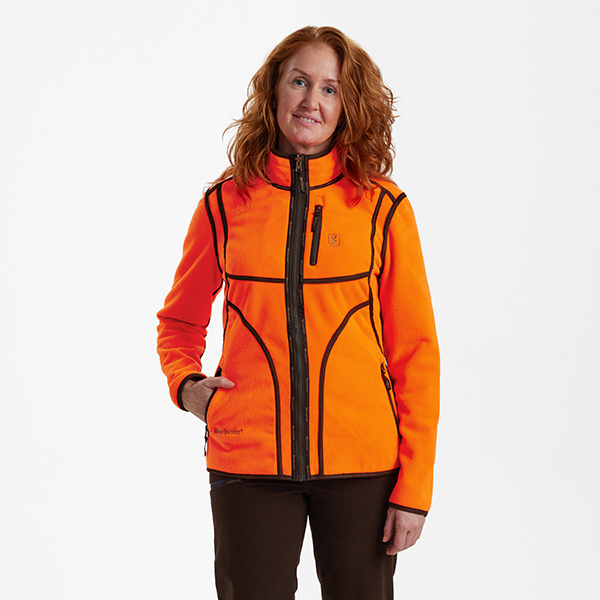Deerhunter Lady Pam Bonded Fleece Veste - reversible Orange – Image 3