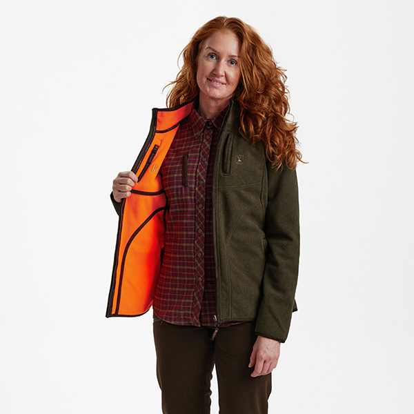 Deerhunter Lady Pam Bonded Fleece Veste - reversible Orange – Image 4