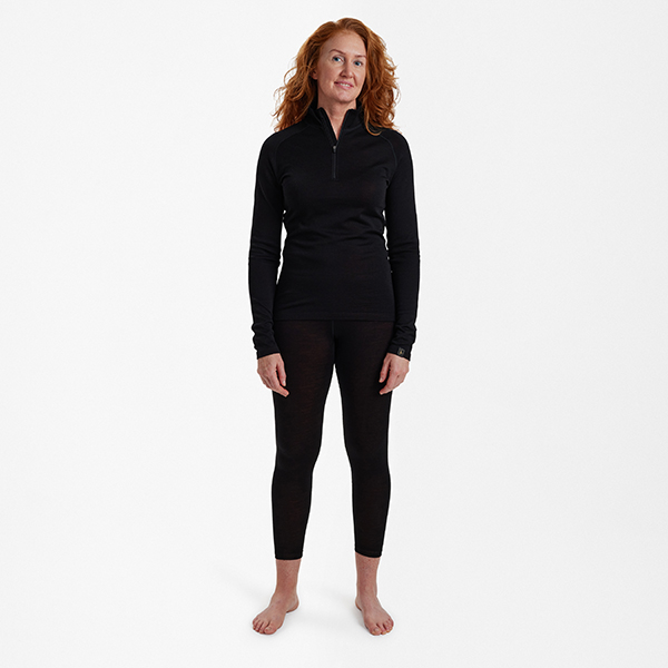 Deerhunter Lady Quinn Merino ½-Zip Undershirt Black Oak – Image 2