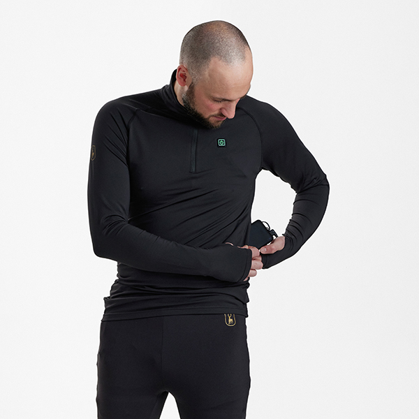 Deerhunter Heat Undershirt with zip-neck Black – Image 4