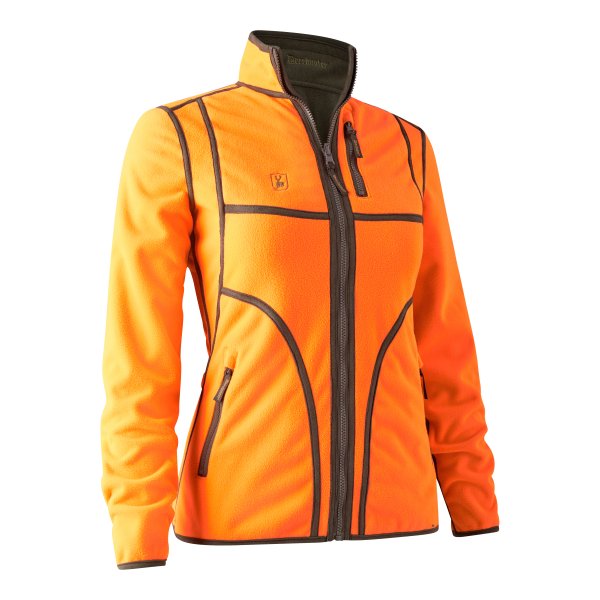 Deerhunter Lady Pam Bonded Fleece Veste - reversible Orange – Image 7