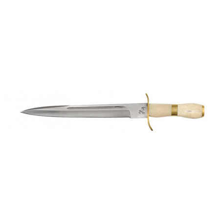 Dague Kahn Ligne Verney-Carron 26 cm – Manche en os poli et étui cuir